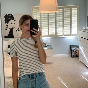 Black & white striped top